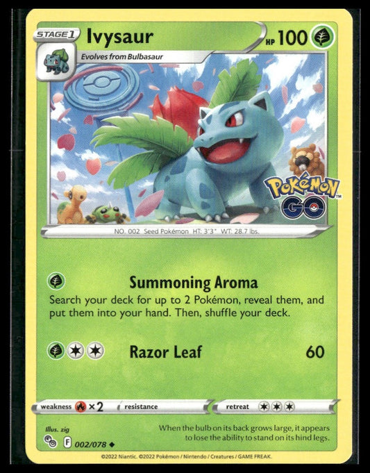 Ivysaur #002/078 Pokemon GO NM