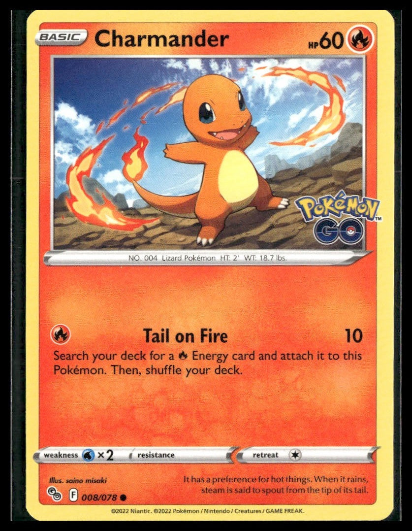 Charmander #008/078 Pokemon GO VLP