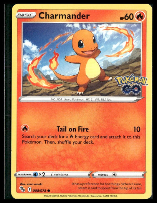 Charmander #008/078 Pokemon GO NM