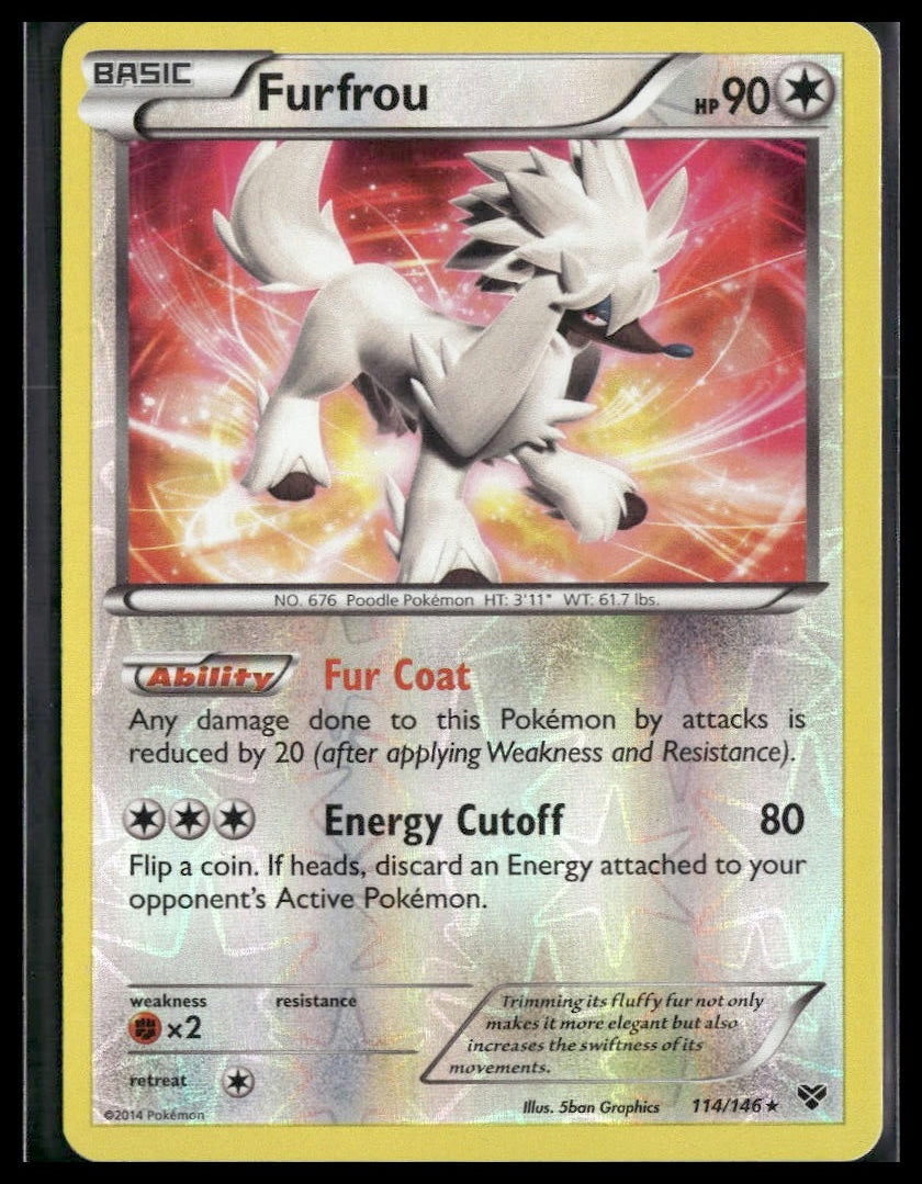 Furfrou #114/146 Reverse Holo XY Base Set LP