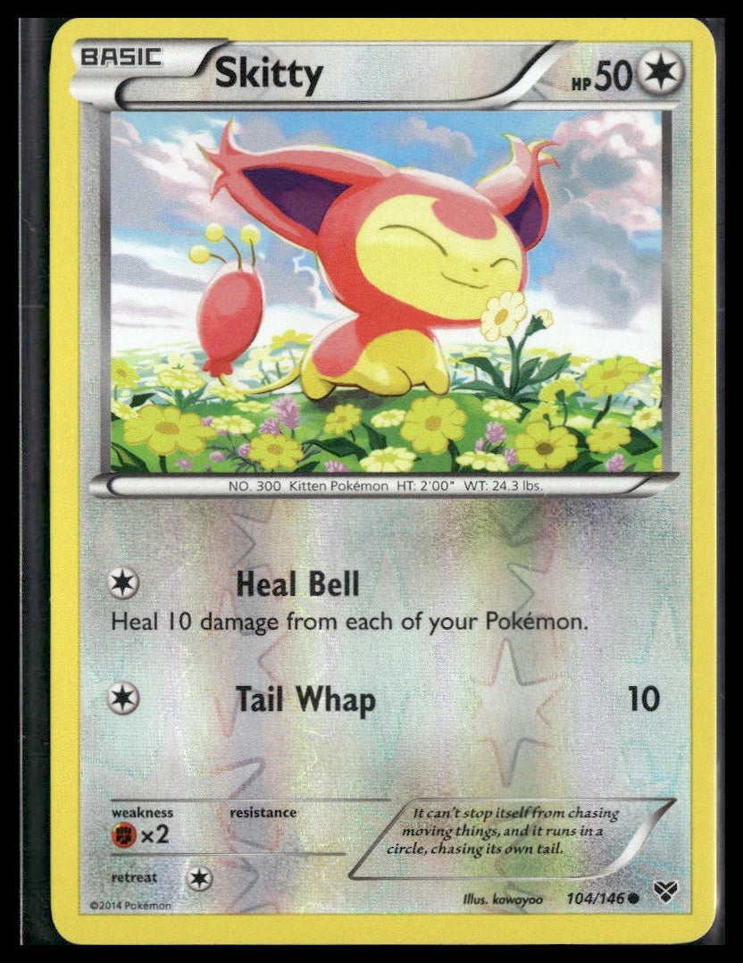Skitty #104/146 Reverse Holo XY Base Set NM