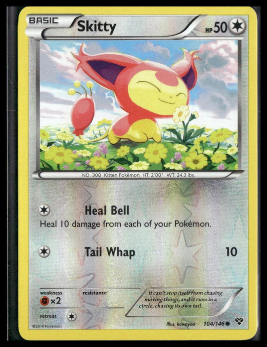 Skitty #104/146 Reverse Holo XY Base Set NM