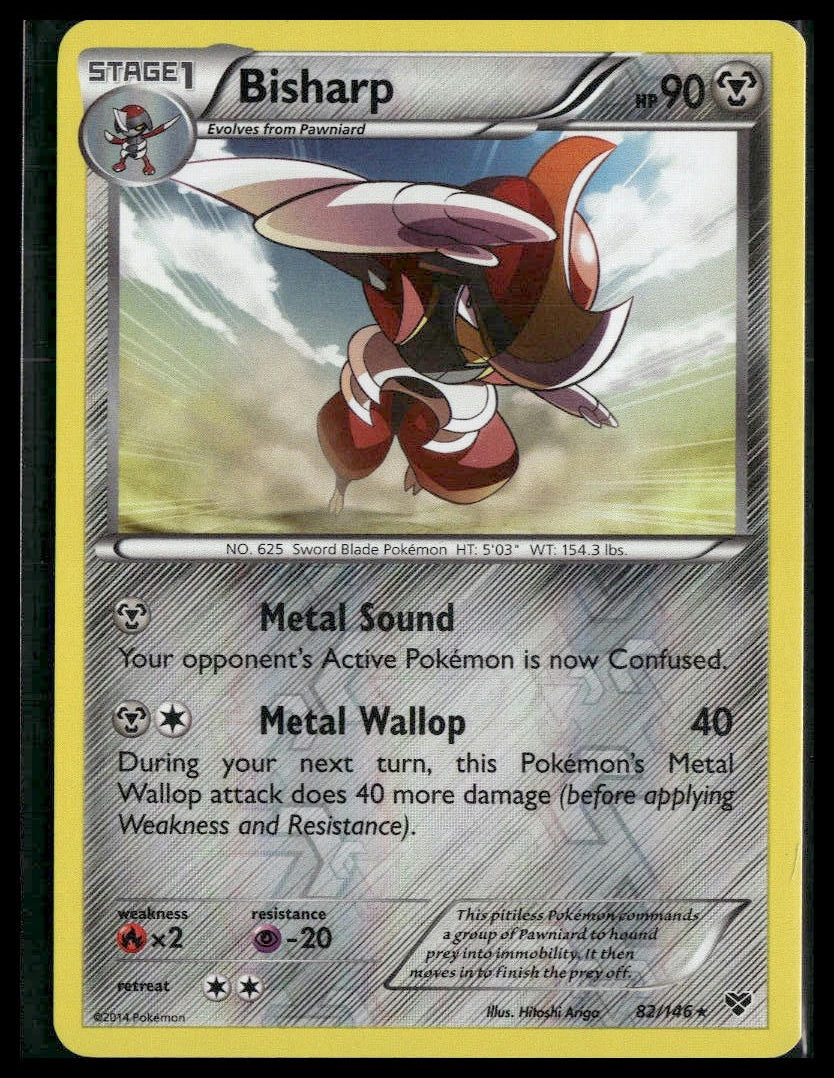 Bisharp #82/146 Reverse Holo XY Base Set NM