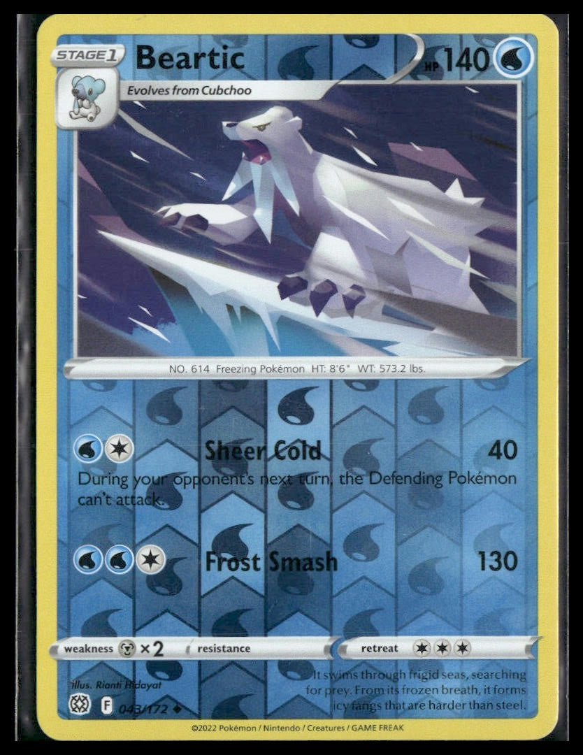 Beartic #043/172 Reverse Holo Brilliant Stars LP