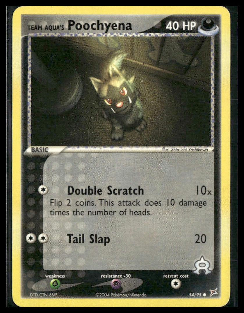 Team Aqua's Poochyena #54/95 Team Magma vs Team Aqua LP