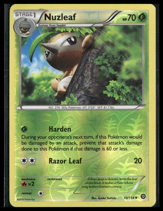 Nuzleaf #10/114 Reverse Holo XY - Steam Siege LP