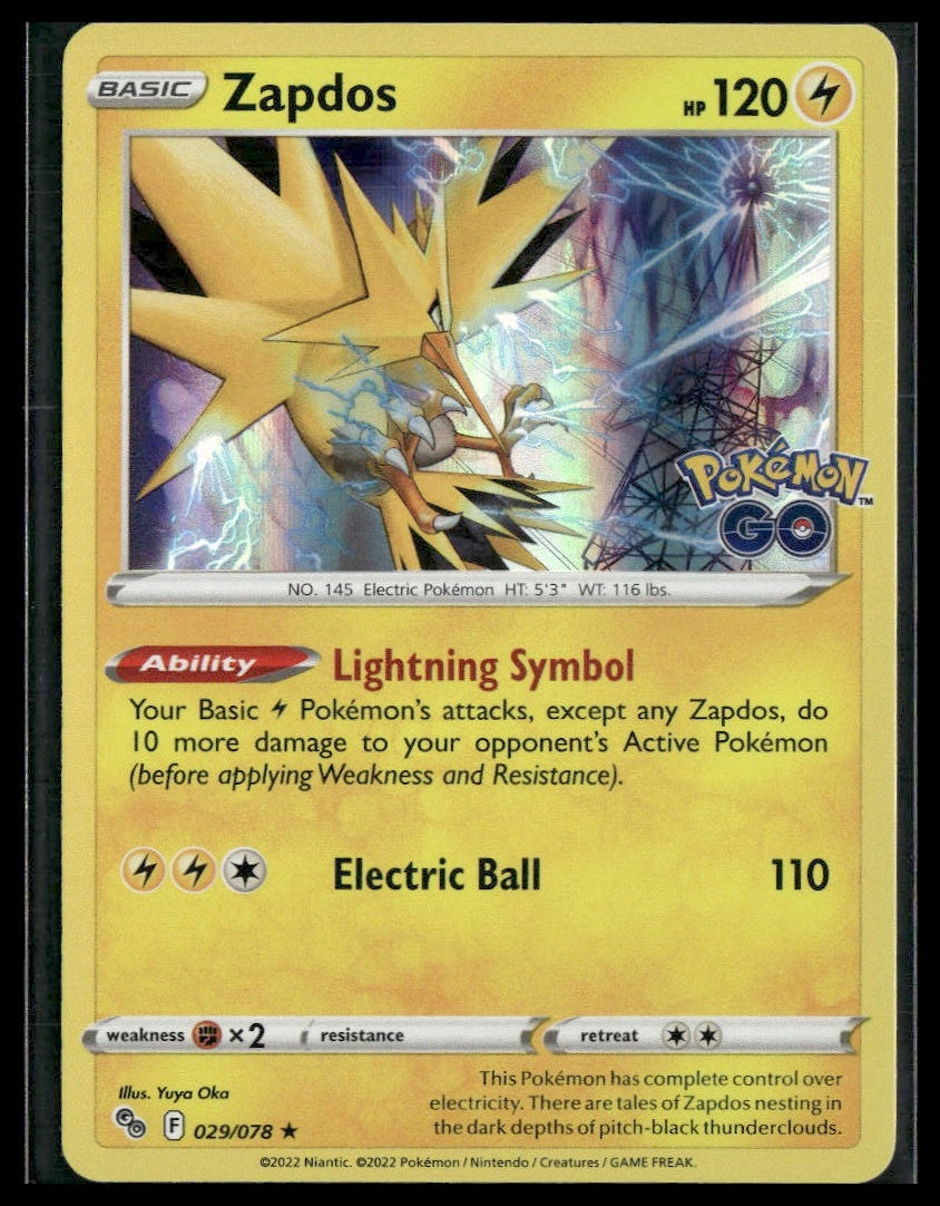 Zapdos #029/078 Pokemon GO NM