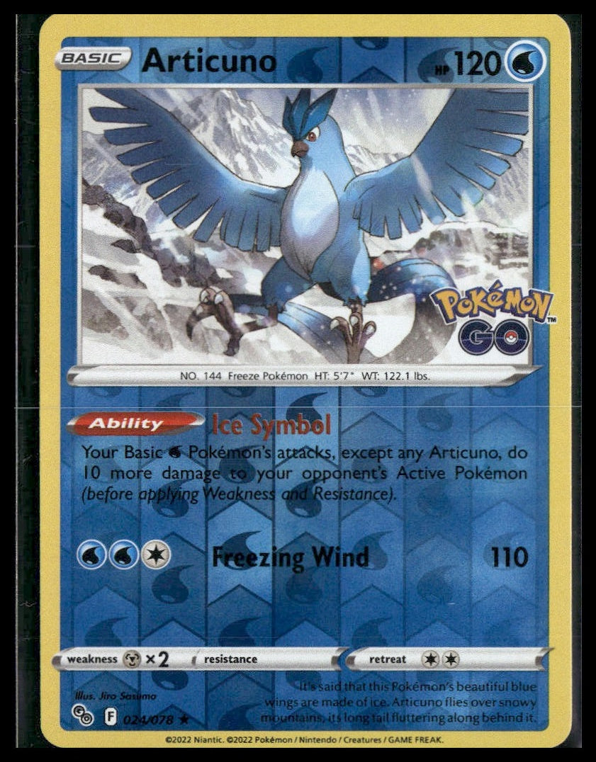 Articuno #024/078 Reverse Holo Pokemon GO VLP