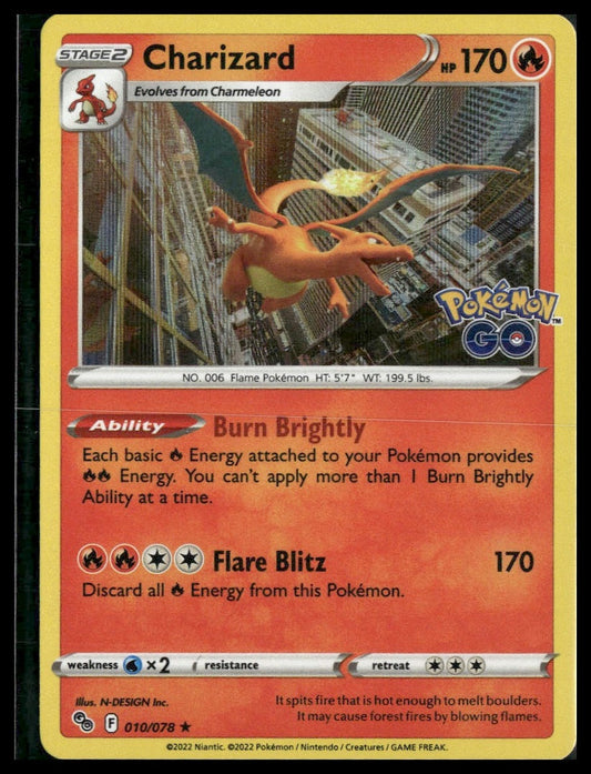 Charizard #010/078 Pokemon GO VLP