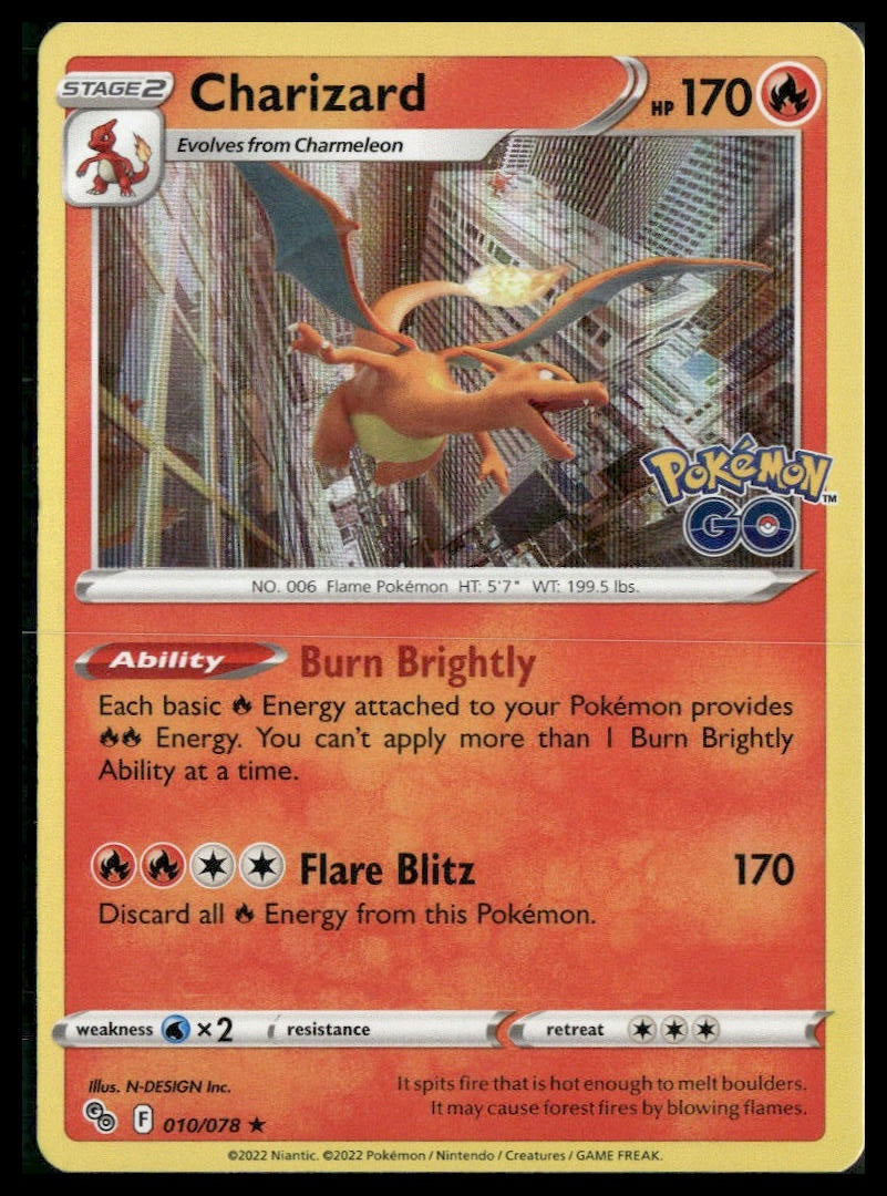 Charizard #010/078 Pokemon GO NM