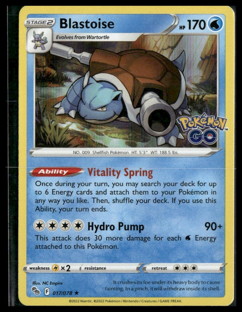 Blastoise #017/078 Pokemon GO VLP