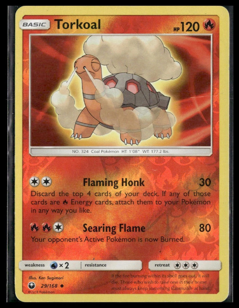 Torkoal #29/168 Reverse Holo Celestial Storm MP