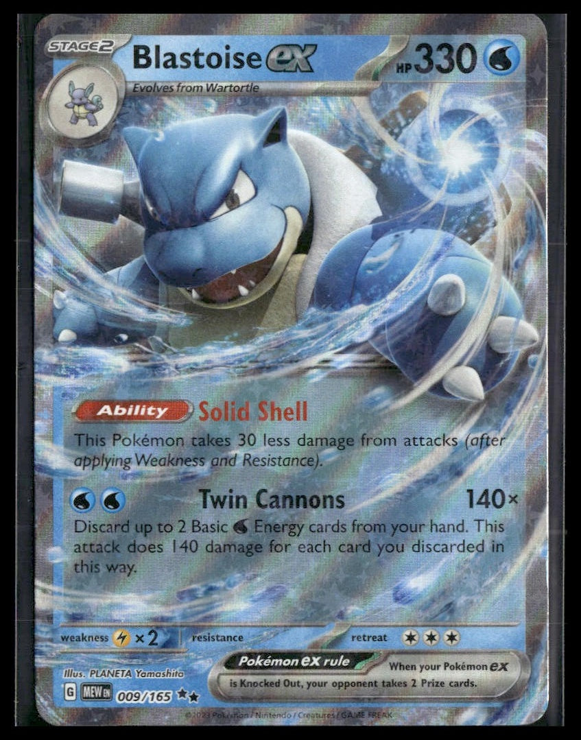 Blastoise ex #009/165 Scarlet & Violet 151 NM
