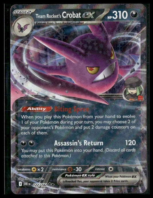 Team Rocket's Crobat ex #122/182 Destined Rivals NM