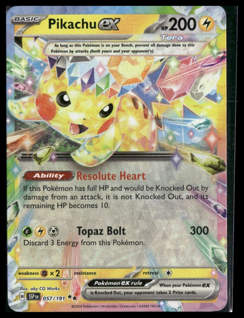 Pikachu ex #057/191 Surging Sparks NM