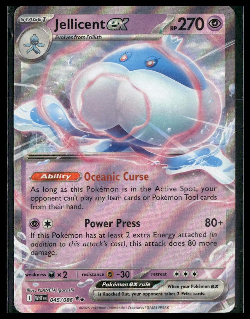 Jellicent ex #045/086 White Flare NM