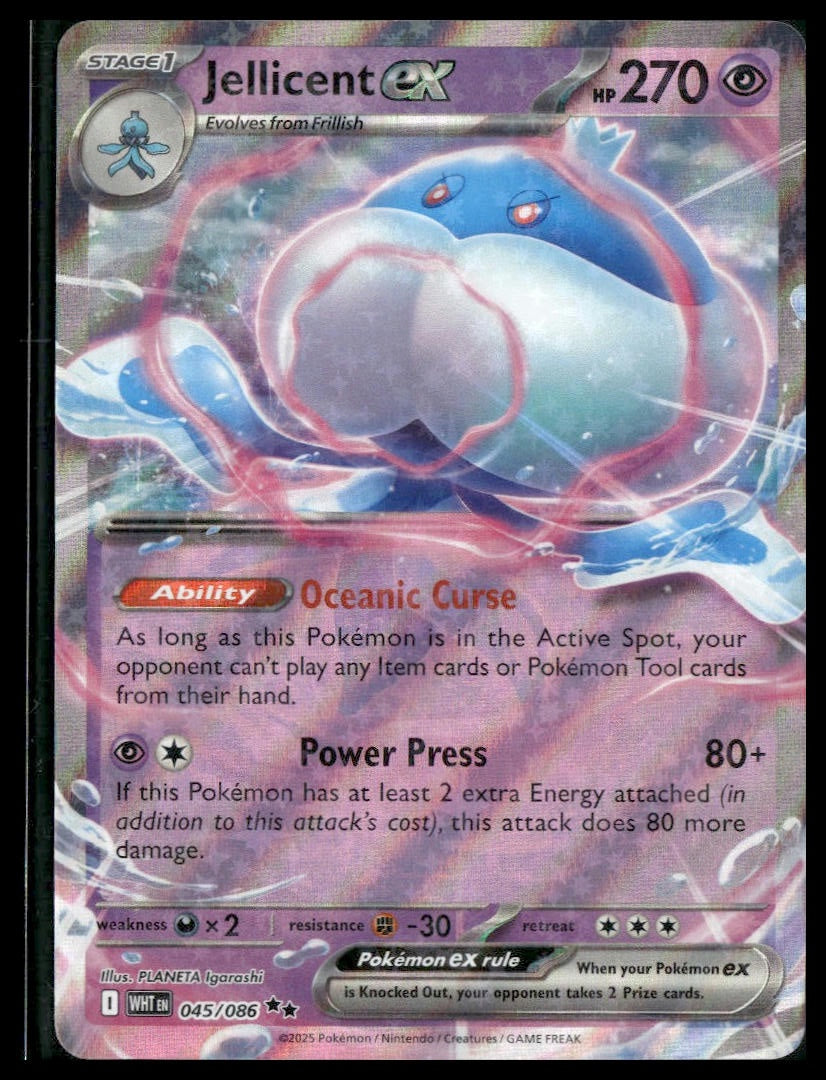 Jellicent ex #045/086 White Flare NM