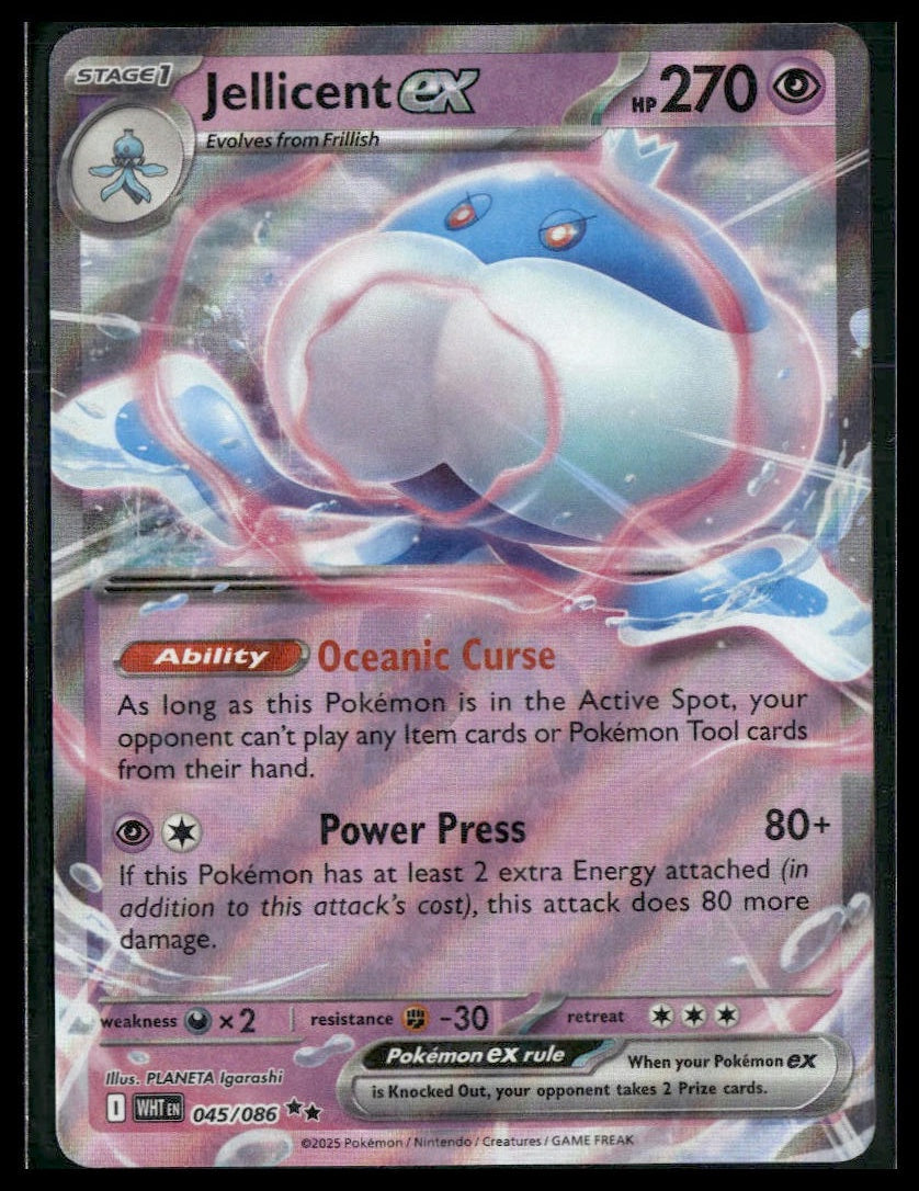 Jellicent ex #045/086 White Flare NM