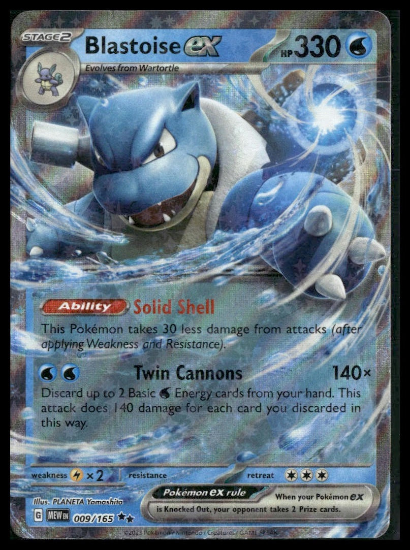 Blastoise ex #009/165 Scarlet & Violet 151 NM