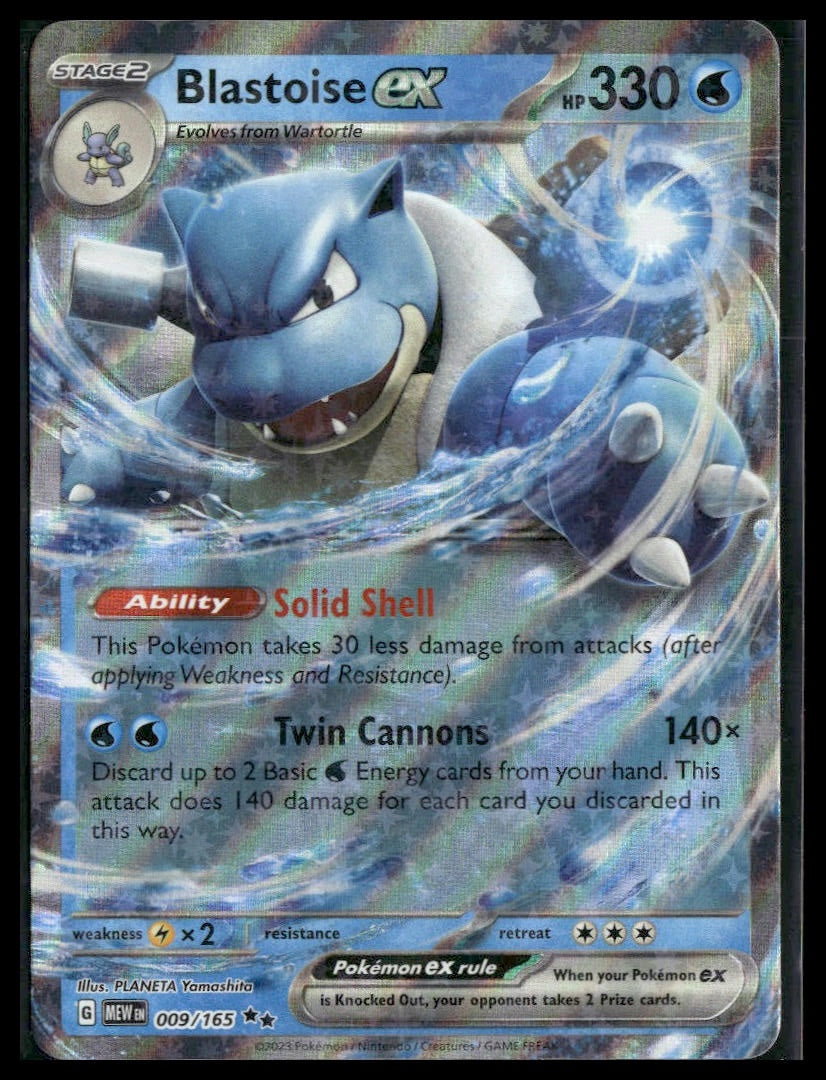Blastoise ex #009/165 Scarlet & Violet 151 NM