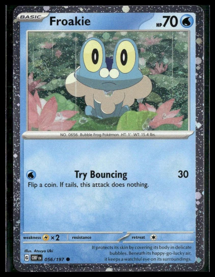 Froakie #056/197 Cosmos Holo Obsidian Flames NM
