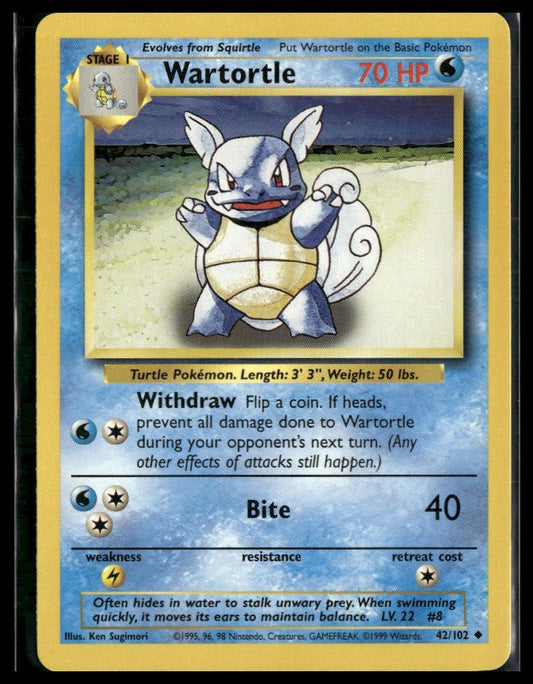Wartortle #042/102 Base Set VLP
