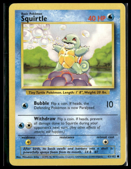 Squirtle #063/102 Base Set LP