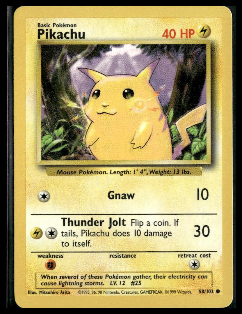 Pikachu #058/102 Base Set LP