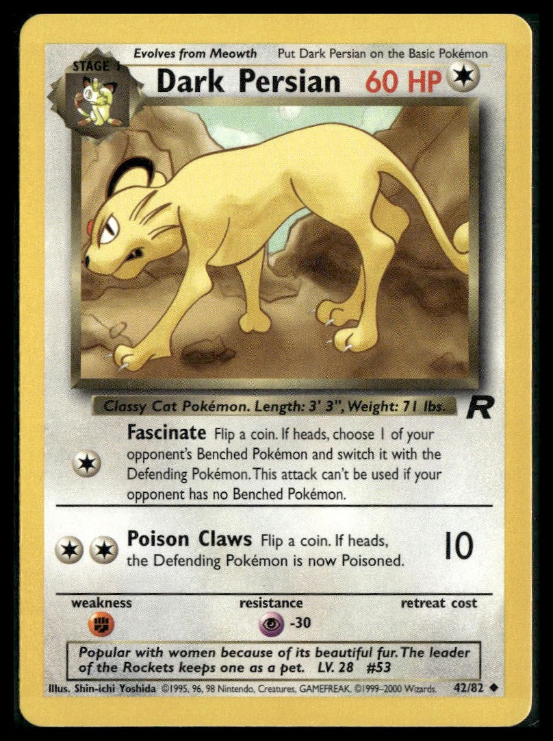 Dark Persian #42/82 Team Rocket NM