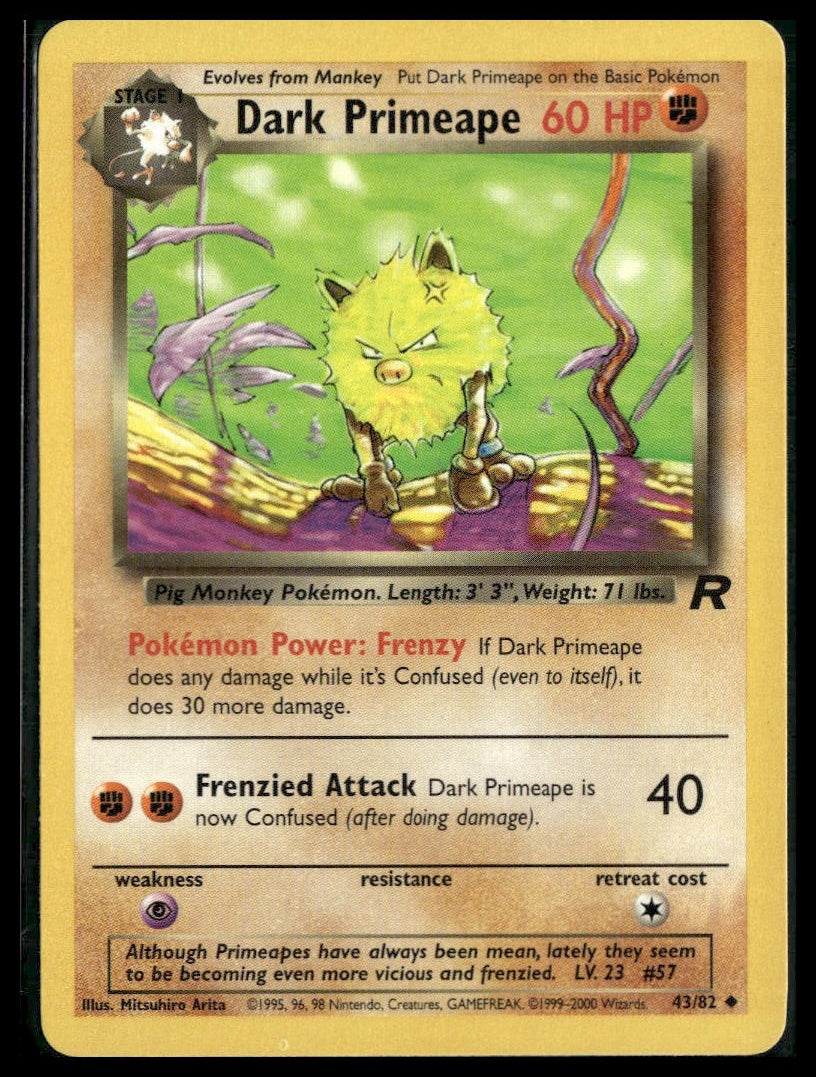 Dark Primeape #43/82 Team Rocket NM