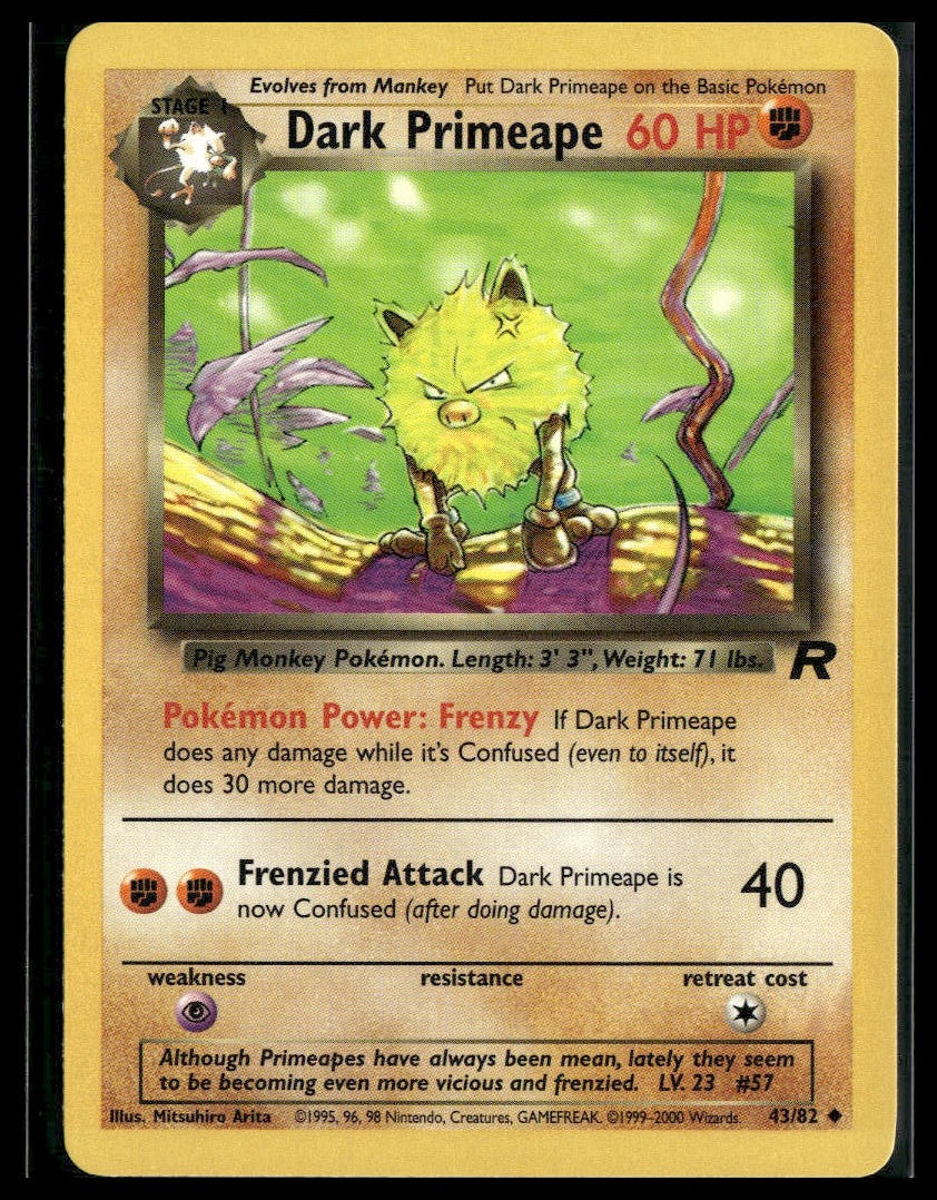 Dark Primeape #43/82 Team Rocket VLP