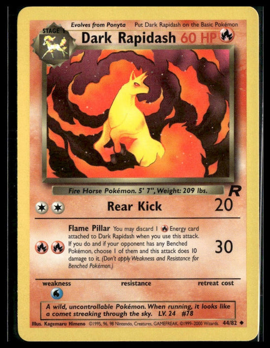 Dark Rapidash #44/82 Team Rocket LP