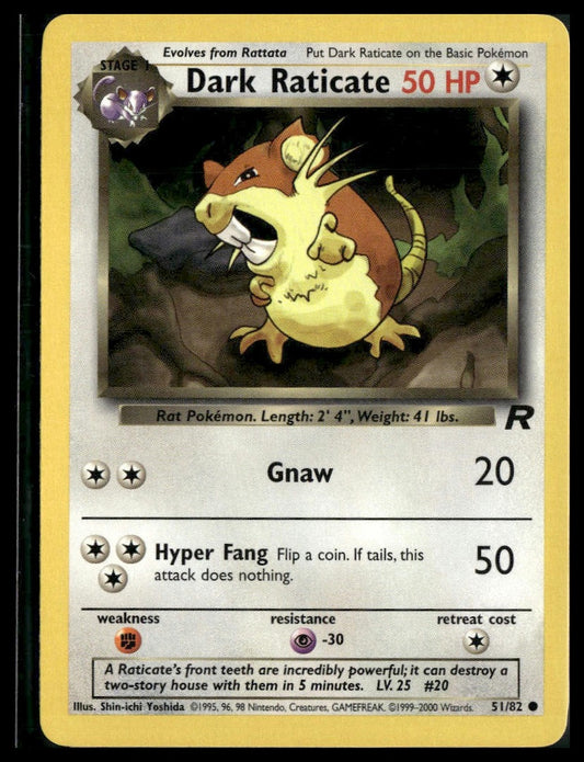 Dark Raticate #51/82 Team Rocket NM