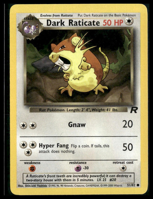 Dark Raticate #51/82 Team Rocket VLP