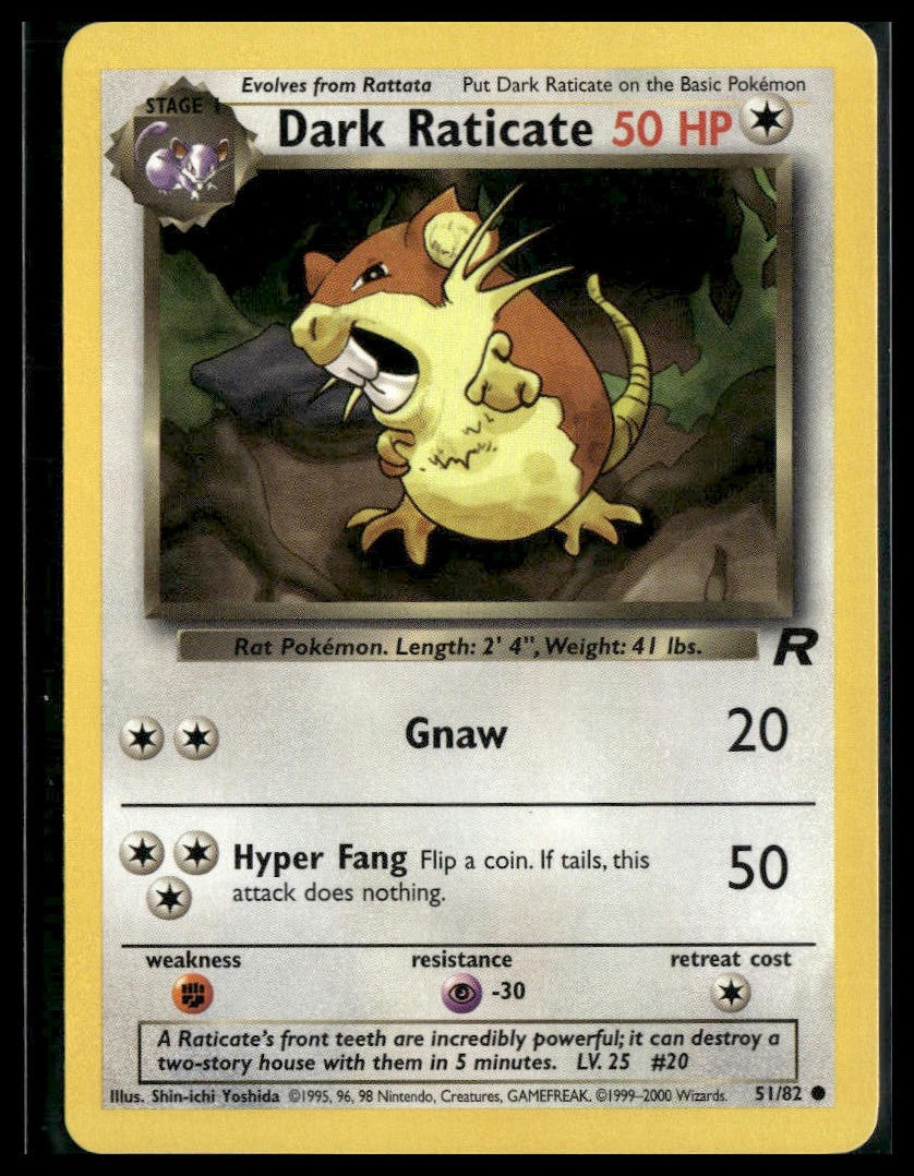 Dark Raticate #51/82 Team Rocket VLP
