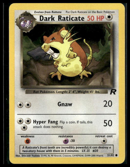 Dark Raticate #51/82 Team Rocket VLP