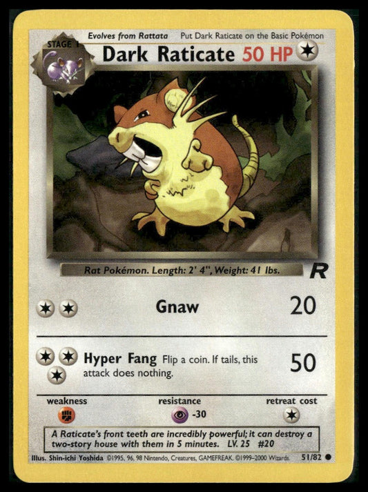 Dark Raticate #51/82 Team Rocket VLP
