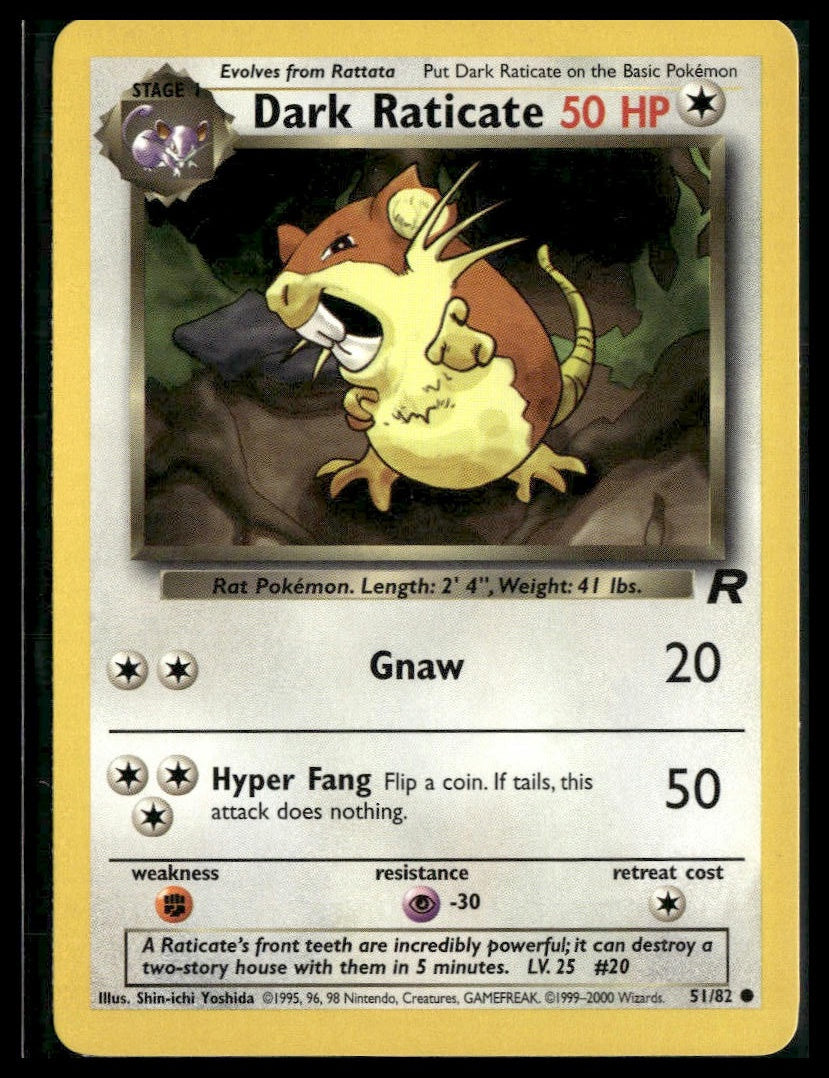 Dark Raticate #51/82 Team Rocket VLP