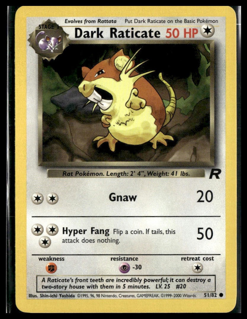 Dark Raticate #51/82 Team Rocket VLP