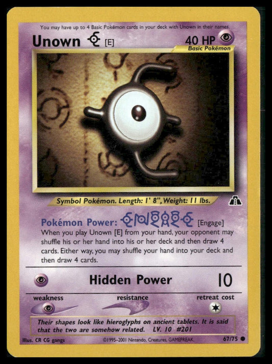Unown [E] #67/75 Neo Discovery LP
