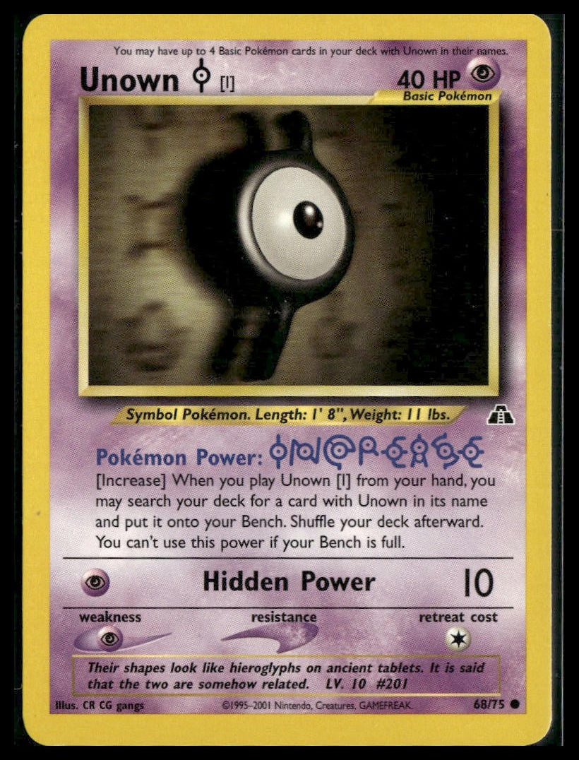Unown [I] #68/75 Neo Discovery LP