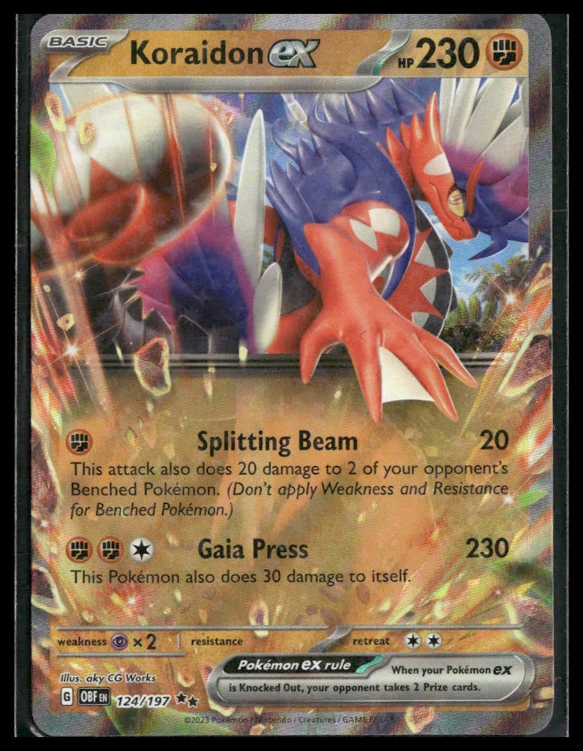 Koraidon ex #124/197 Obsidian Flames NM