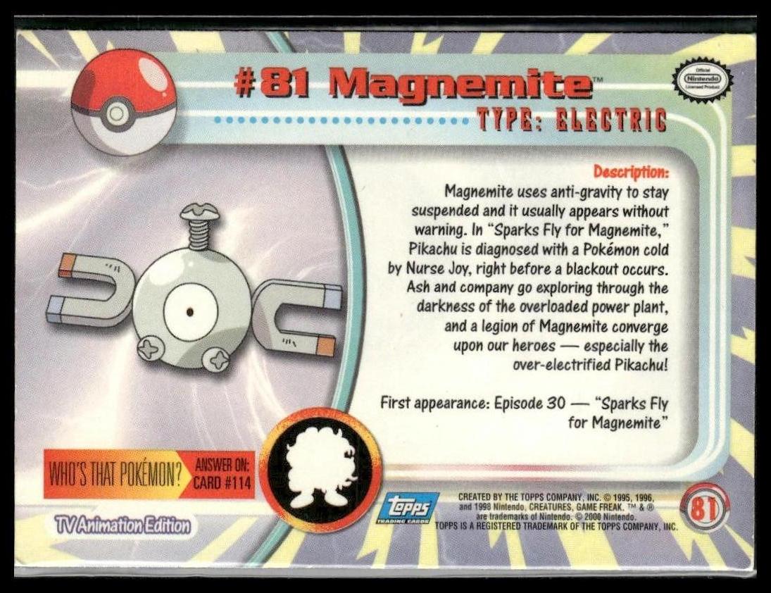 Magnemite #81 Topps TV LP
