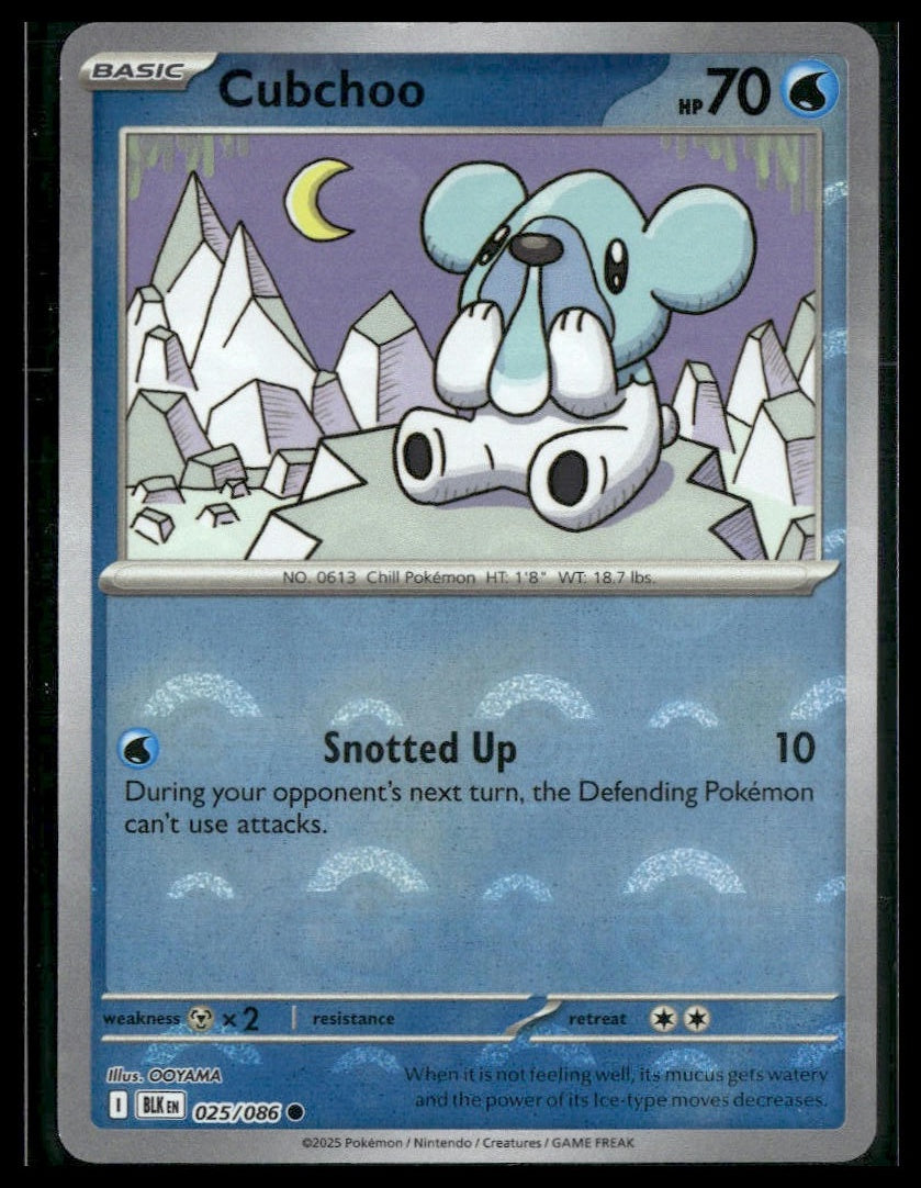 Cubchoo (Poke Ball) #025/086 Black Bolt NM