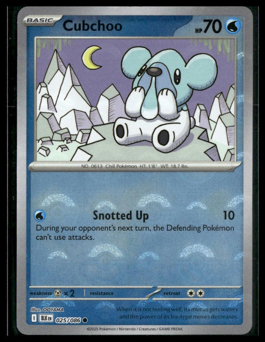 Cubchoo (Poke Ball) #025/086 Black Bolt NM