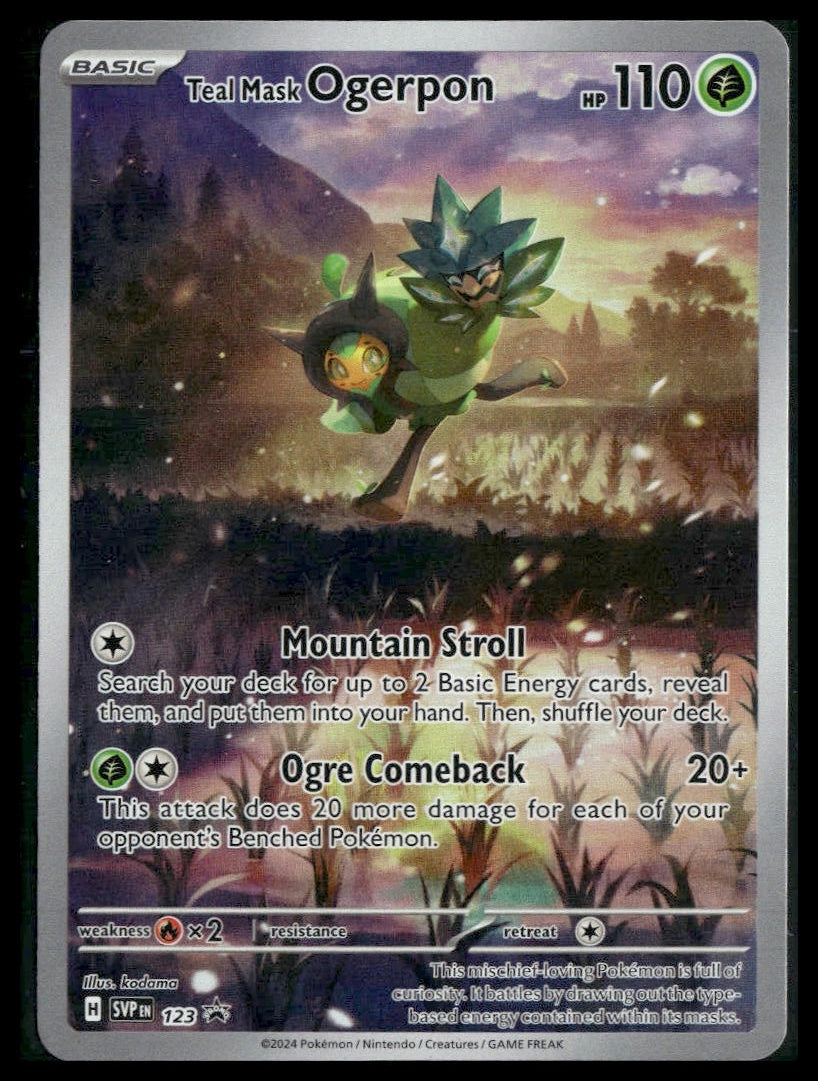 Teal Mask Ogerpon #123 Twilight Masquerade ETB Promo NM