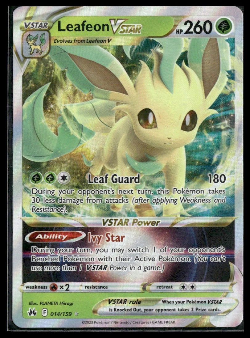 Leafeon VSTAR #014/159 Crown Zenith NM