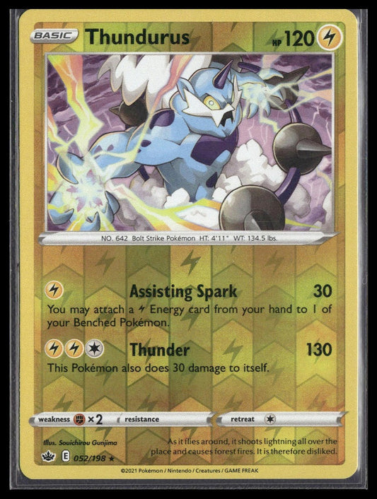 Thundurus #052/198 Reverse Holo Chilling Reign NM