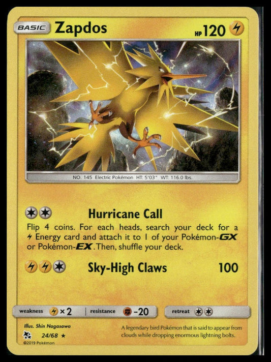 Zapdos #24/68 Hidden Fates LP