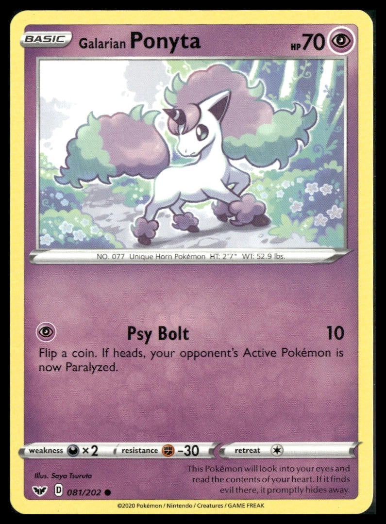 Galarian Ponyta #081/202 Sword & Shield Base Set LP